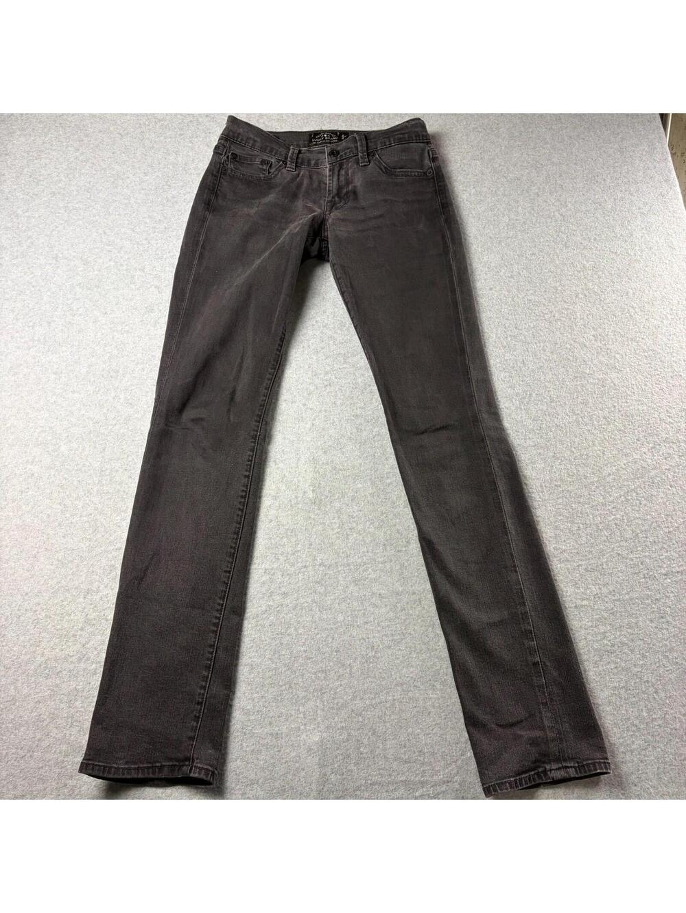 Lucky Brand Jeans Women Size 00/24R Pants Mid Rise Sweet Straight Black